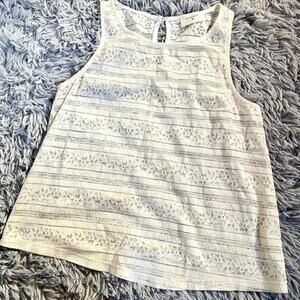 White Lace Cottage Fairy Core Coquette Soft Girl Romantic Feminine Tank‎ Top